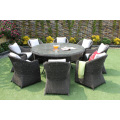 All weather Poly Rattan 8 Chairs Dining Set